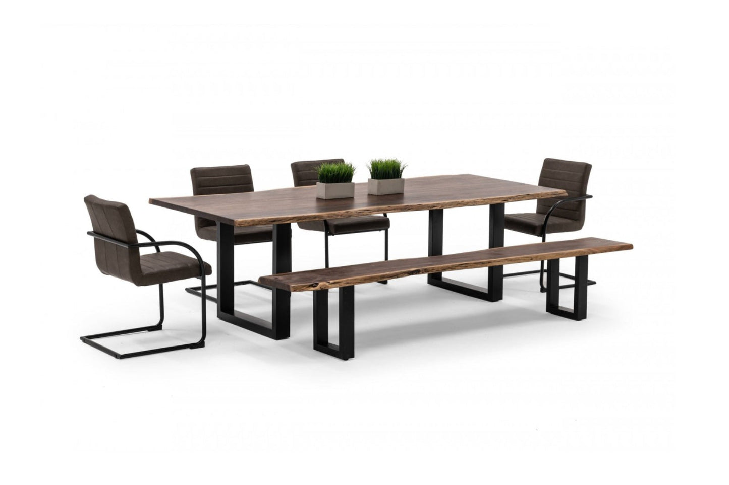 Modrest Taylor - X-Large Modern Live Edge Wood Dining Table