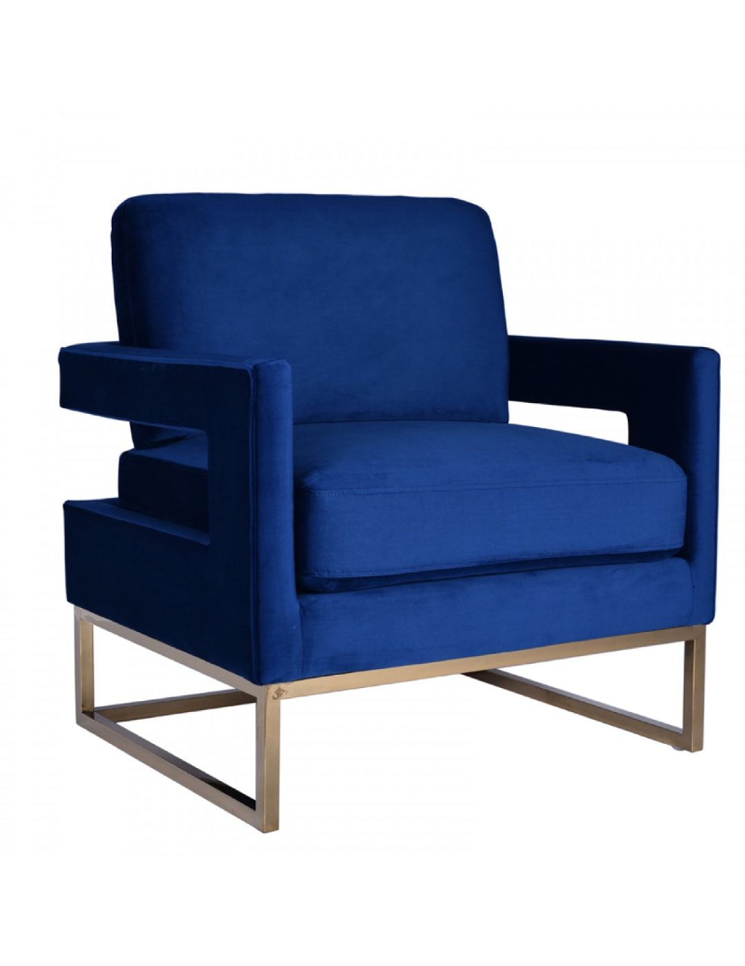 Modrest Edna Modern Velvet & Gold Accent Chair