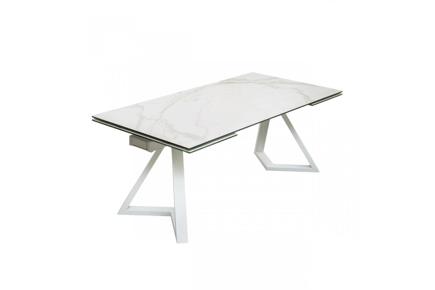 Modrest Farrell - Modern White Ceramic Extendable Dining Table