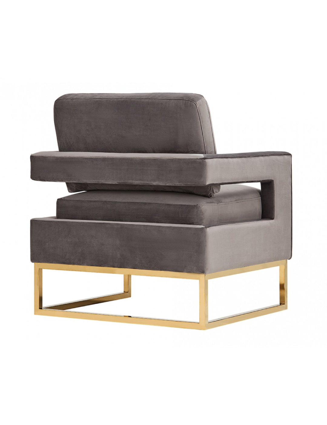 Modrest Edna Modern Velvet & Gold Accent Chair