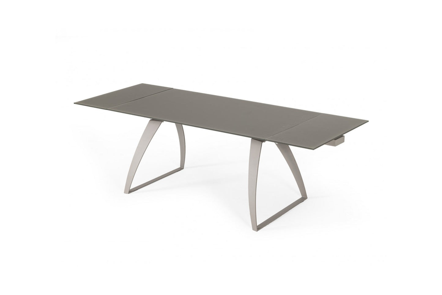 Modrest Pittson - Modern Extendable Grey Glass Dining Table