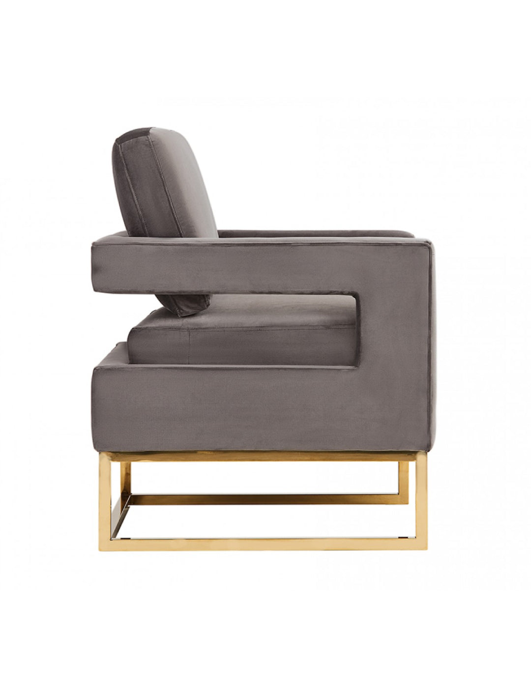 Modrest Edna Modern Velvet & Gold Accent Chair