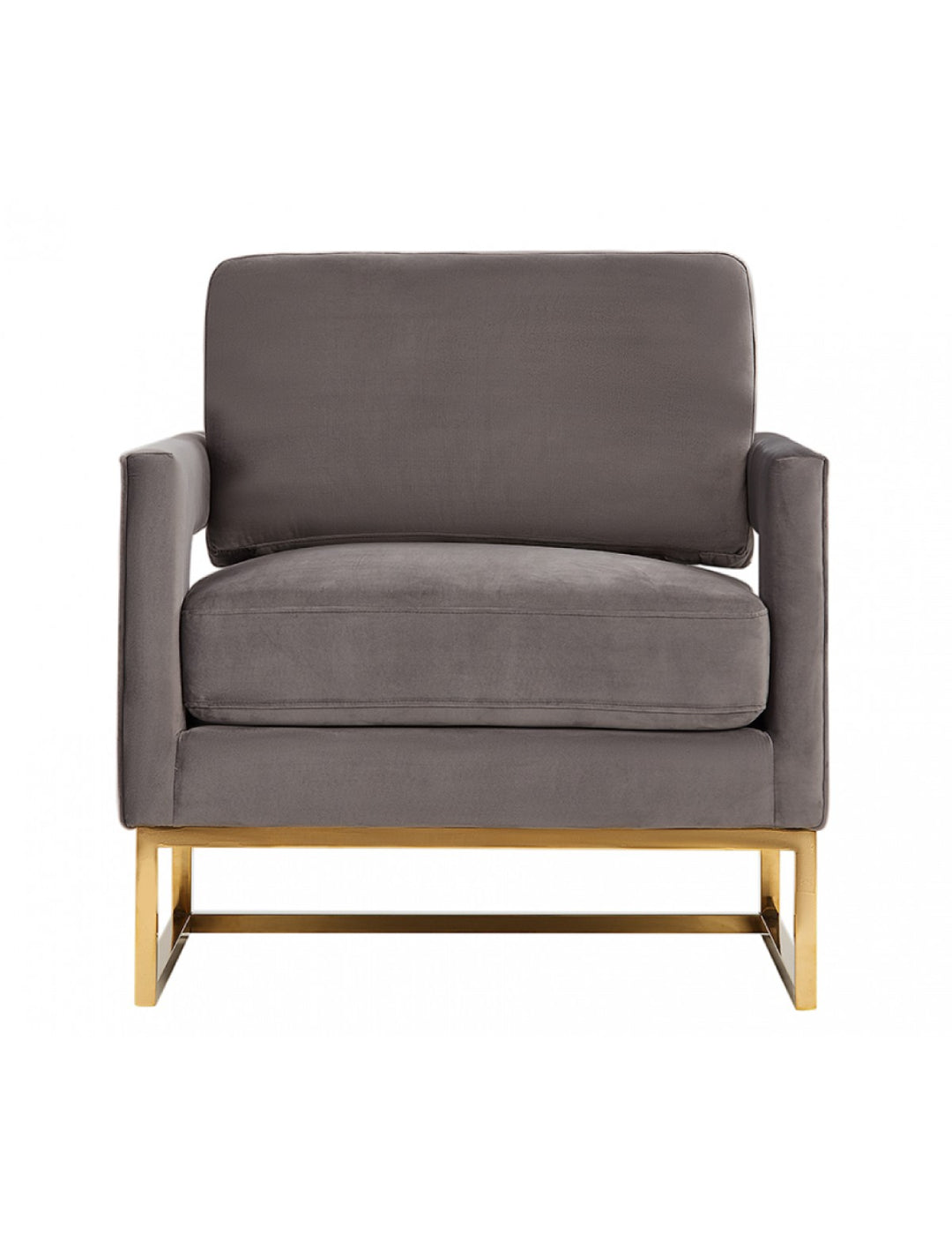 Modrest Edna Modern Velvet & Gold Accent Chair