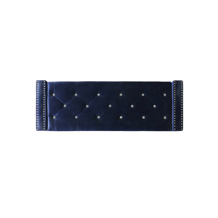 SH228BLU-BH STORAGE BENCH WITH BLUE VELVET,3A