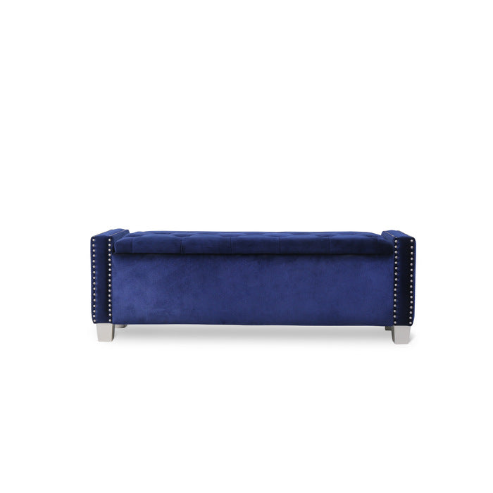 SH228BLU-BH STORAGE BENCH WITH BLUE VELVET,3A
