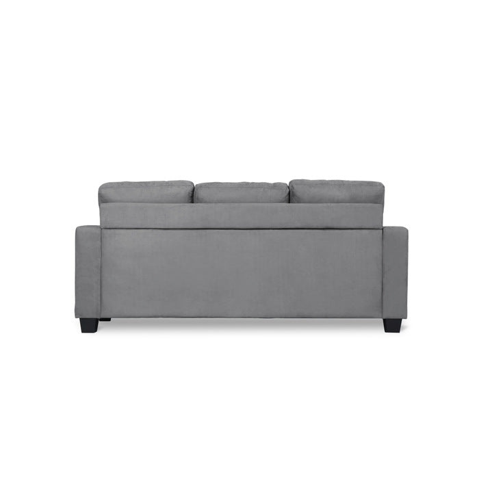 SH3217GRY-3SC REVERSIBLE SOFA CHAISE, GRAY FABRIC