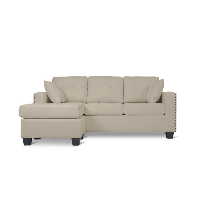 SH3218BGE-3SC REVERSIBLE SOFA CHAISE, BEIGE FABRIC