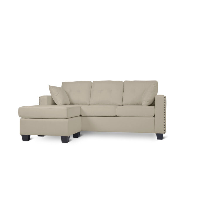 SH3218BGE-3SC REVERSIBLE SOFA CHAISE, BEIGE FABRIC