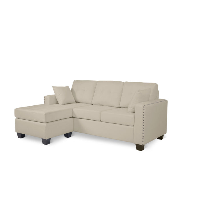 SH3218BGE-3SC REVERSIBLE SOFA CHAISE, BEIGE FABRIC