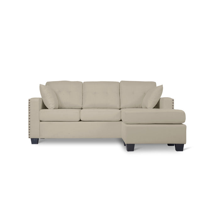 SH3218BGE-3SC REVERSIBLE SOFA CHAISE, BEIGE FABRIC