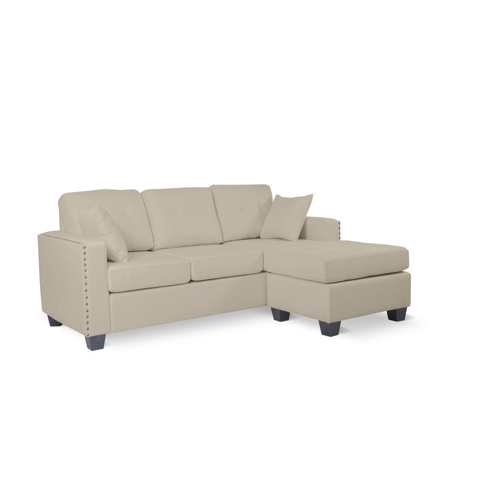 SH3218BGE-3SC REVERSIBLE SOFA CHAISE, BEIGE FABRIC