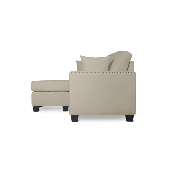 SH3218BGE-3SC REVERSIBLE SOFA CHAISE, BEIGE FABRIC