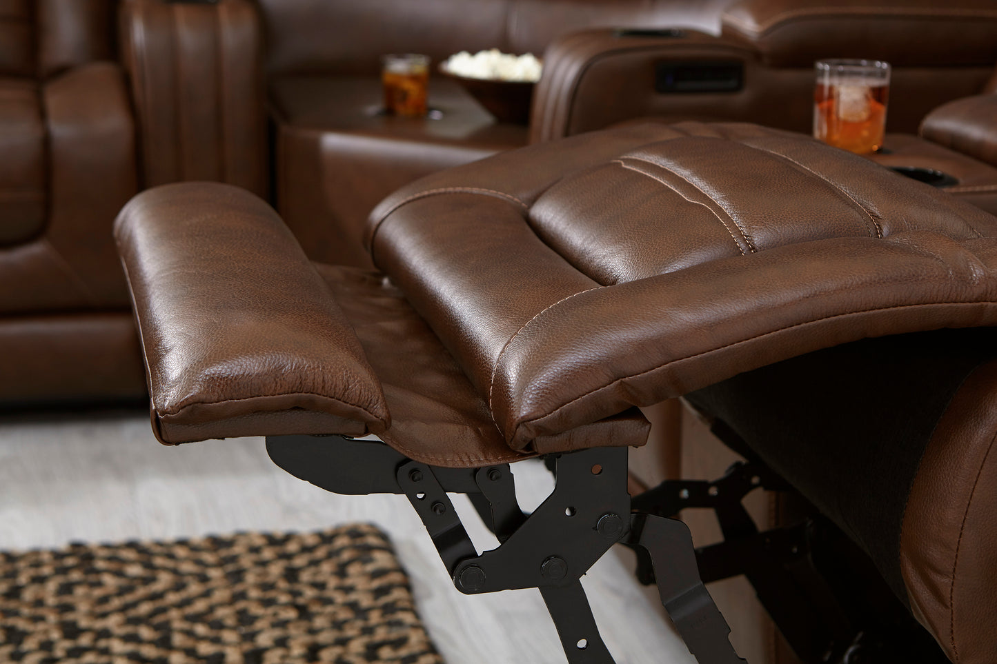 Backtrack Chocolate Power Reclining Living Room Set U28004