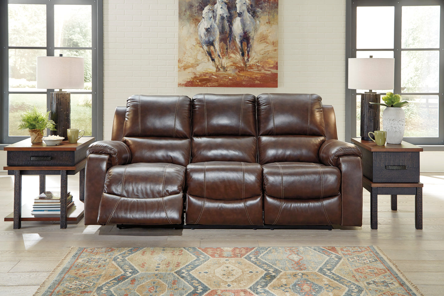 Rackingburg Manual Reclining Sofa and Loveseat - PKG007983