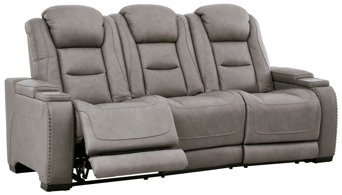 The Man-Den Power Reclining Sofa and Loveseat - PKG010459