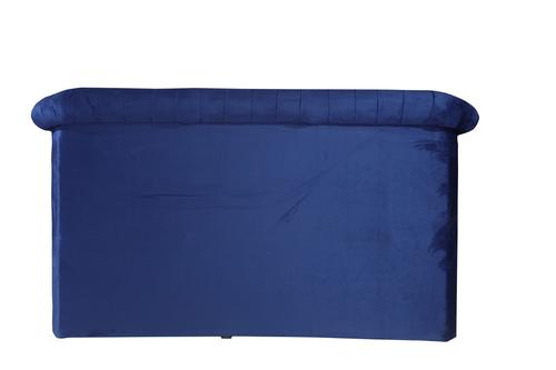 Viss Velvet Navy Queen Storage Platform Bed