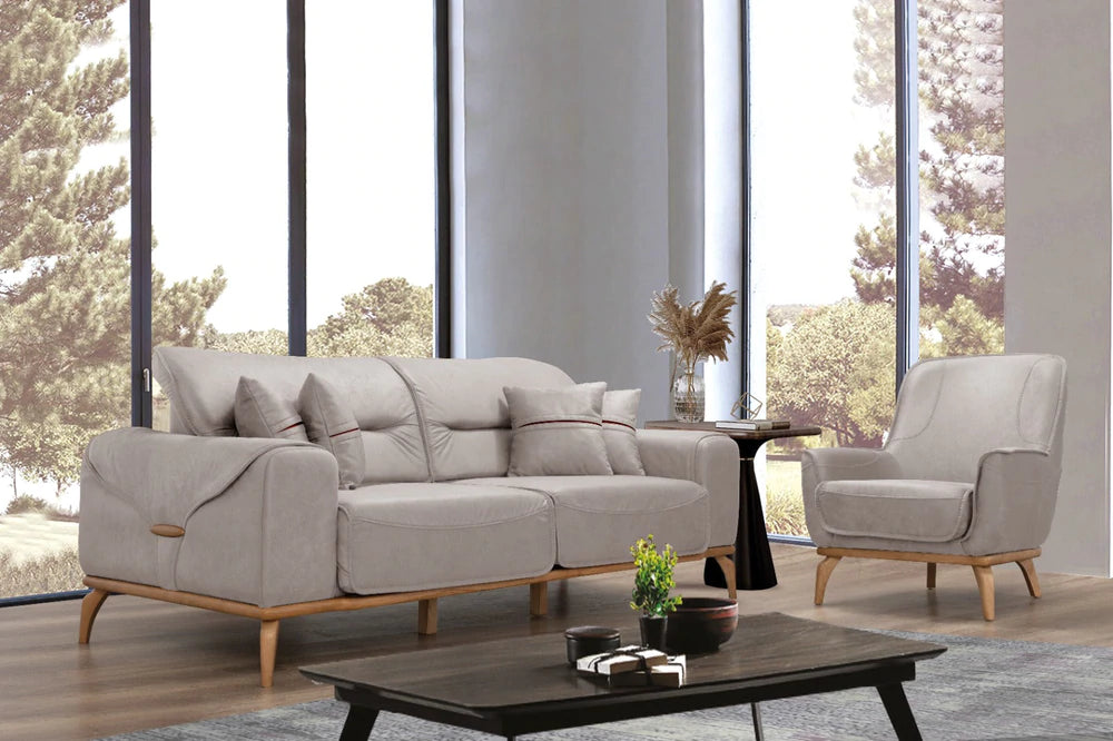 Oslo Sofa & Loveseat - Cream