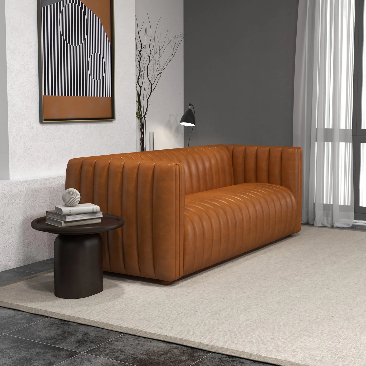 Rosslyn Sofa (Cognac Leather)