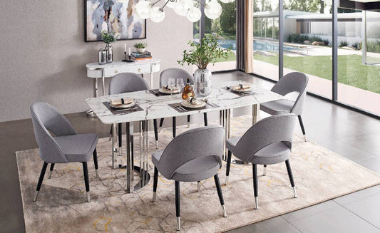 ALLEY SILVER DINING ROOM SET