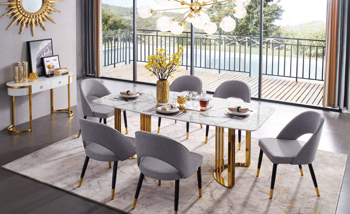 ALLEY GOLDEN DINING ROOM SET