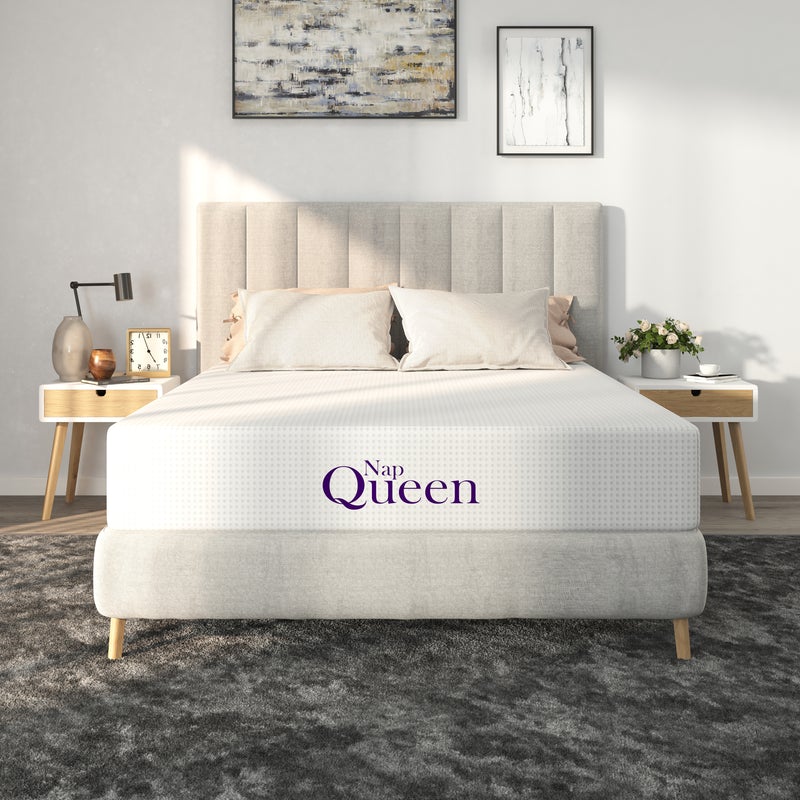NAPQUEEN MEDIUM FEEL CHARCOAL INFUSED VISCOELASTIC MEMORY FOAM MATTRESS