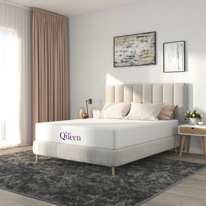 NAPQUEEN MEDIUM FEEL CHARCOAL INFUSED VISCOELASTIC MEMORY FOAM MATTRESS