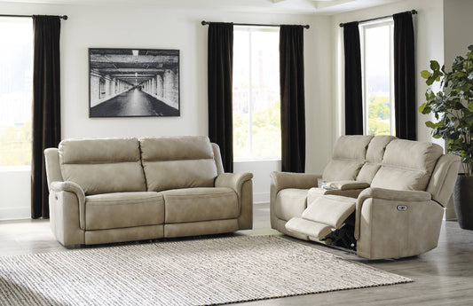 Next-Gen DuraPella Dual Power Reclining Sofa and Loveseat - PKG008167