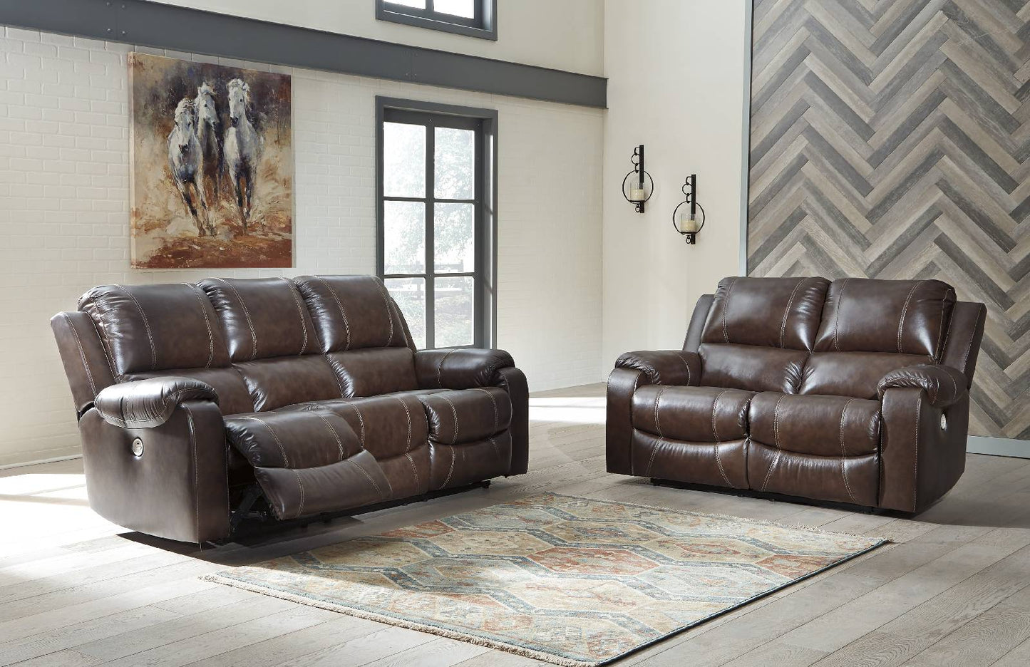 Rackingburg Power Reclining Sofa and Loveseat - PKG007981