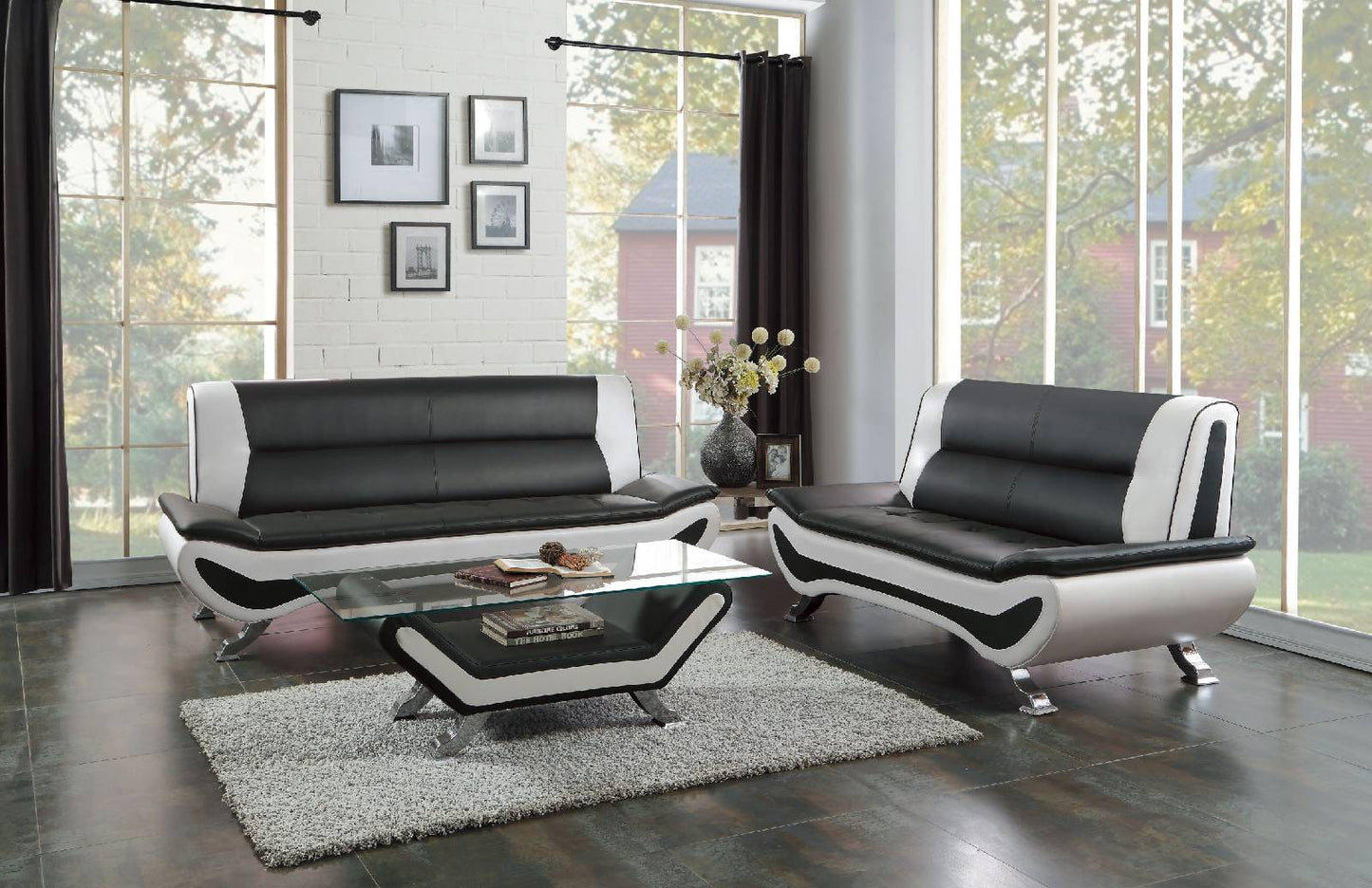 8219*2 2pc Set: Sofa, Love
