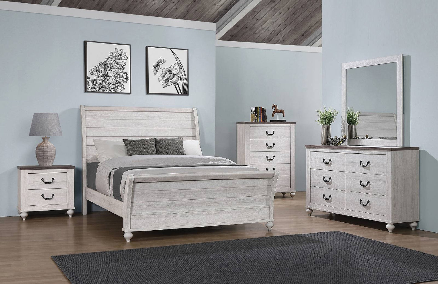 Stillwood Panel Bedroom Set Vintage Linen - 223281