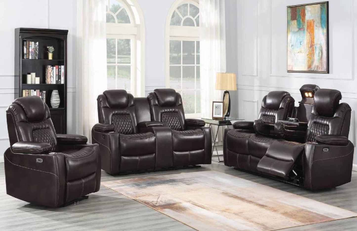 Korbach  Power^2 Living Room Set Espresso - 603411PP
