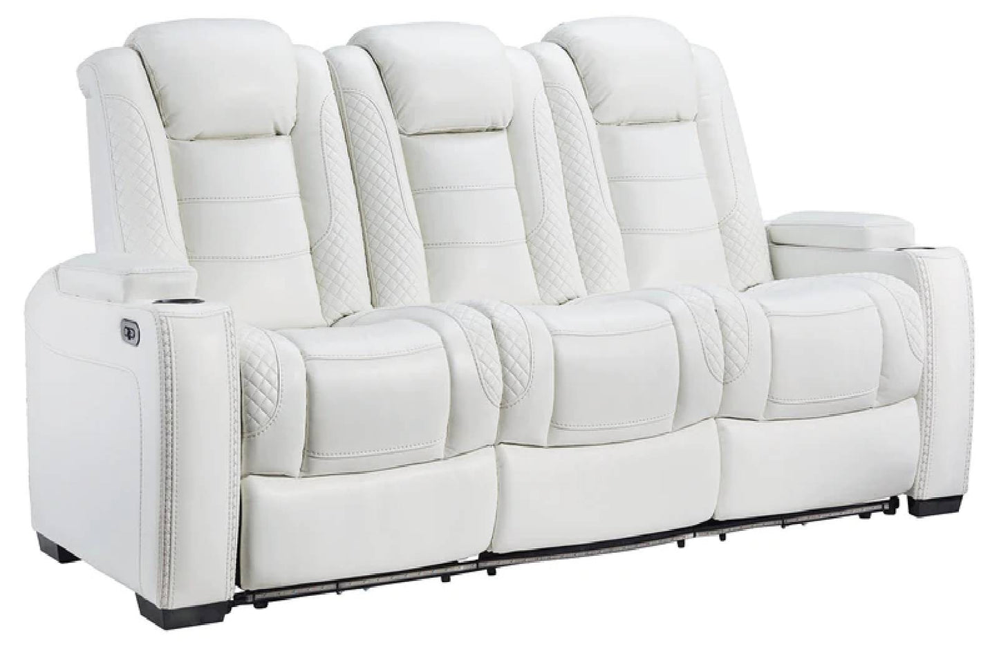 Party Time White Power Reclining Sofa | 3700415