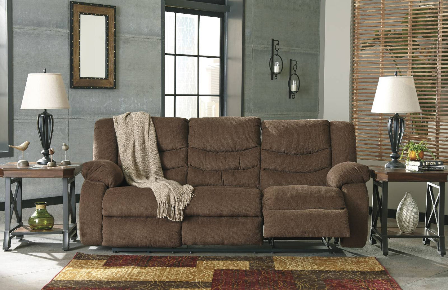 Tulen Chocolate Reclining Sofa | 9860588