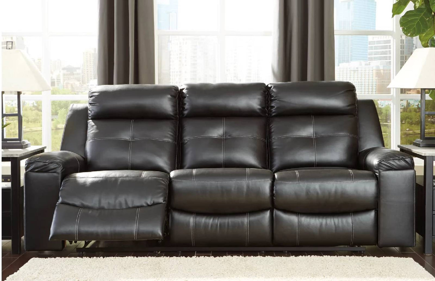 Kempten Black Reclining Sofa  8210588