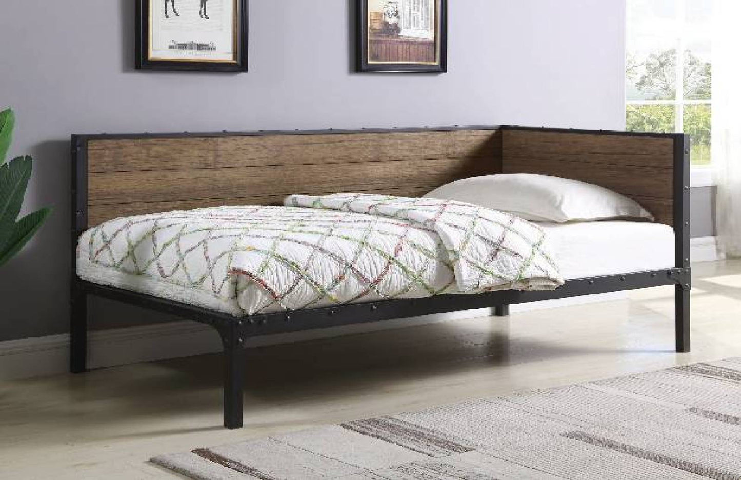 Getler Daybed Weathered Chestnut And Black - 300836
