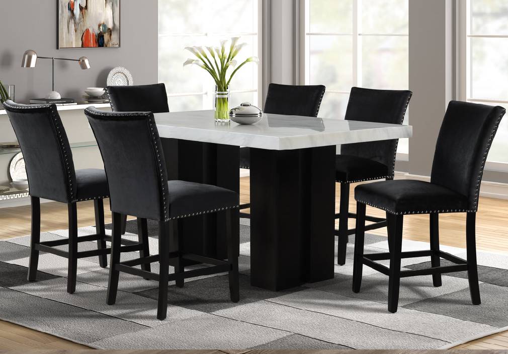 2220 - Black Counter Height Table + 6 Chair Set **Coming Soon** (ETA 6/24)