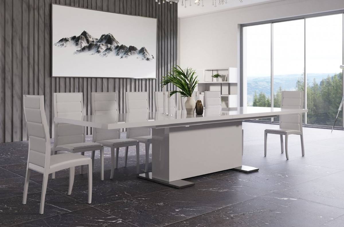 Modrest Bono "T" - Modern White Dining Set