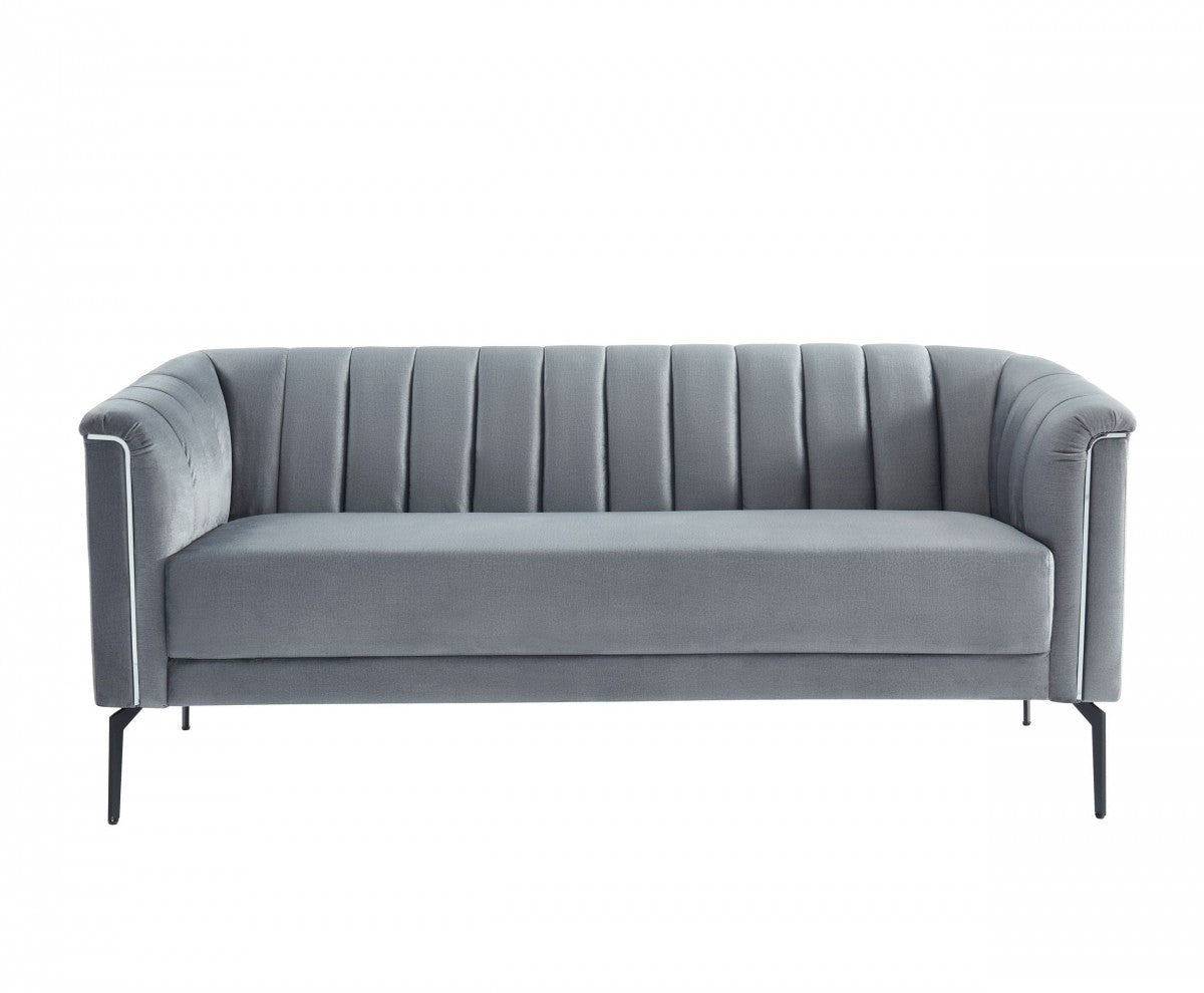 Divani Casa Patton - Modern Blue Fabric Sofa