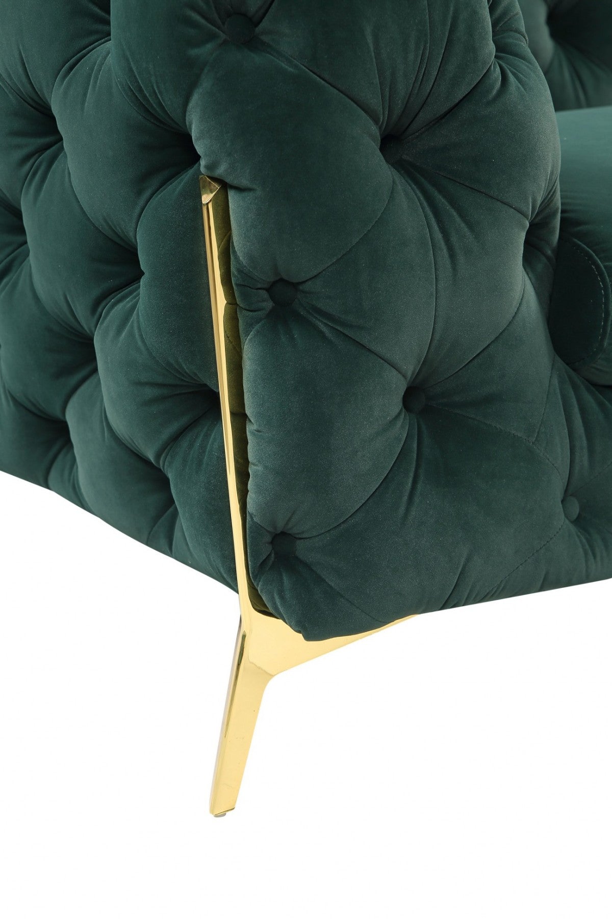 Divani Casa Quincey - Transitional Emerald Green Velvet Sofa Set