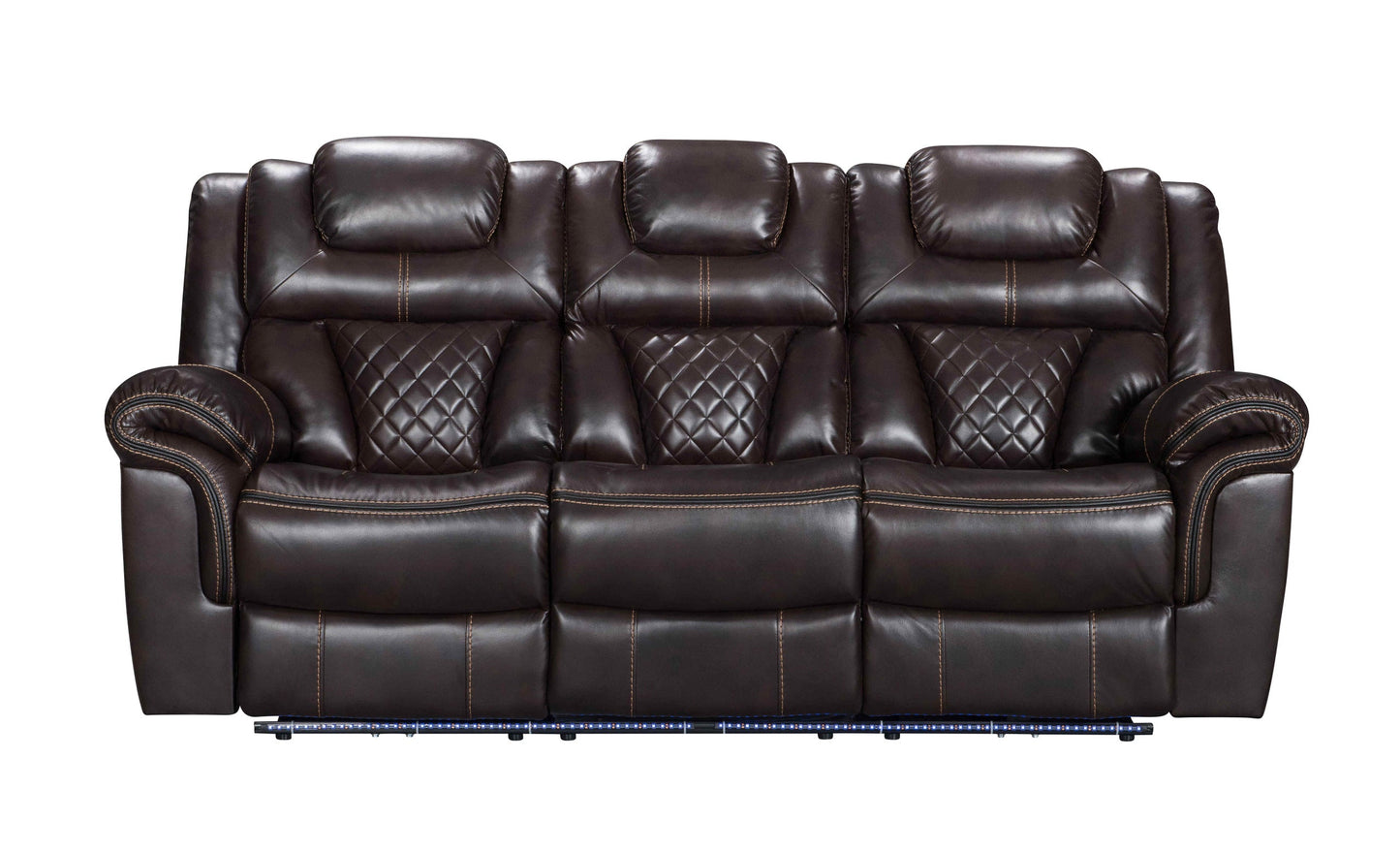Alexa Brown 3pc Power Living Room Set