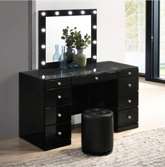B4850BKSET AVERY BLACK VANITY SET