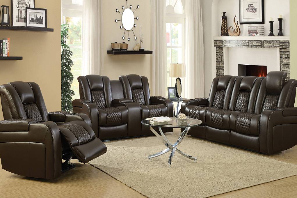 Delangelo Upholstered Tufted Living Room Set - 602304P