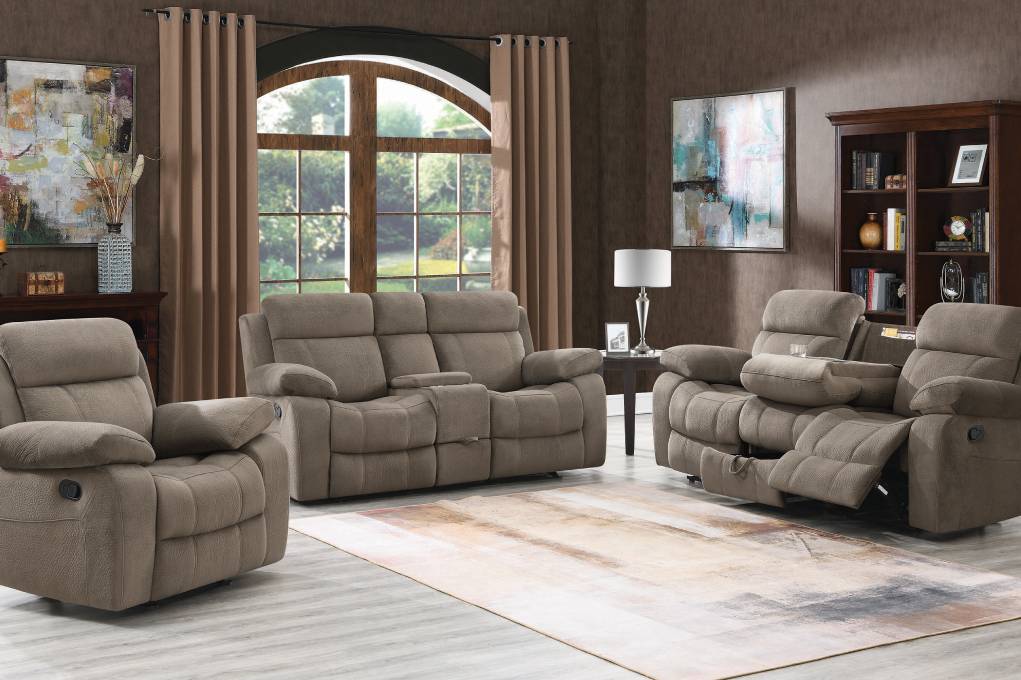 Myleene Upholstered Tufted Living Room Set Mocha - 603031