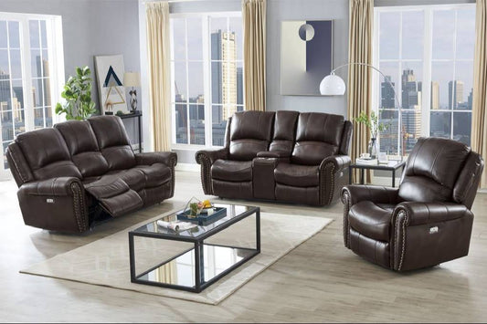 Italia Power - TOP GRAIN LEATHER Reclining Set