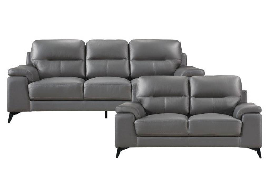 9514DGY*2 2pc Set: Sofa, Love
