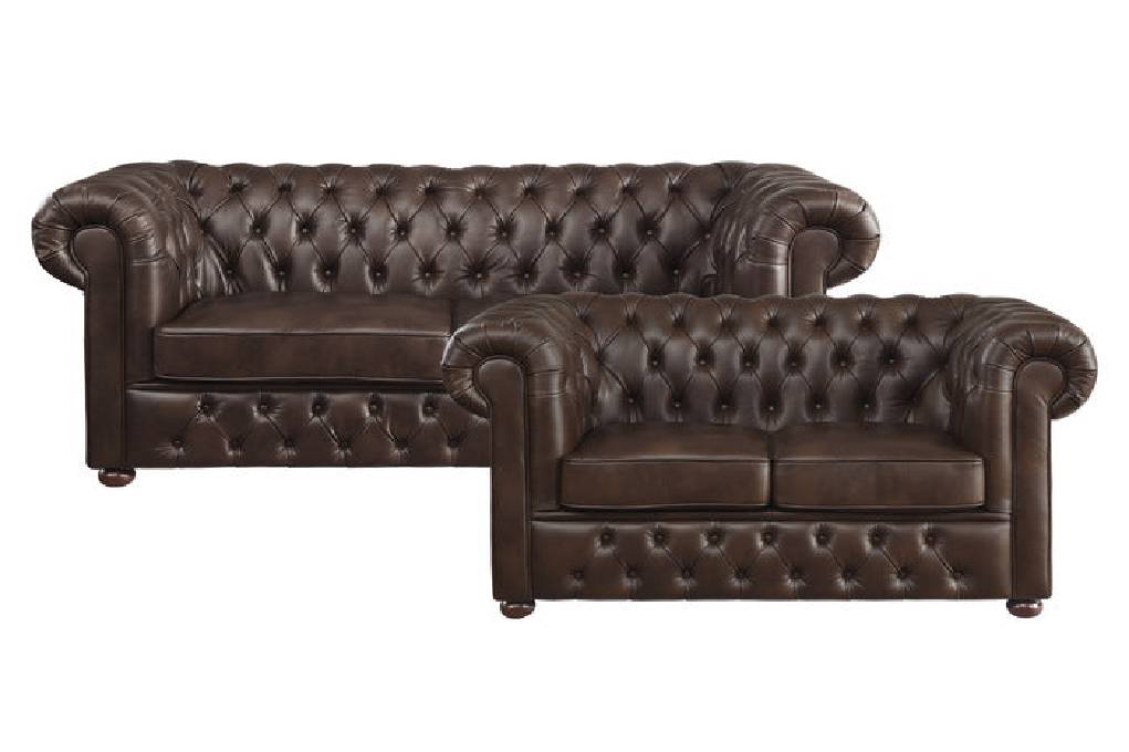 9335BRW*2 2pc Set: Sofa, Love