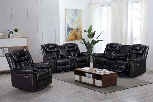 Alexa Black - 3PC Power Reclining Set **NEW ARRIVAL**