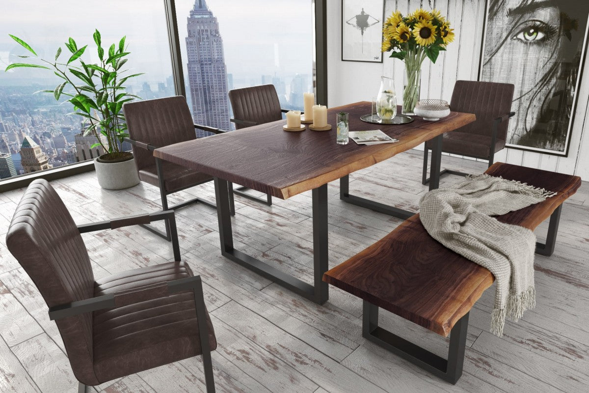Modrest Taylor Large Modern Live Edge Wood Dining Table