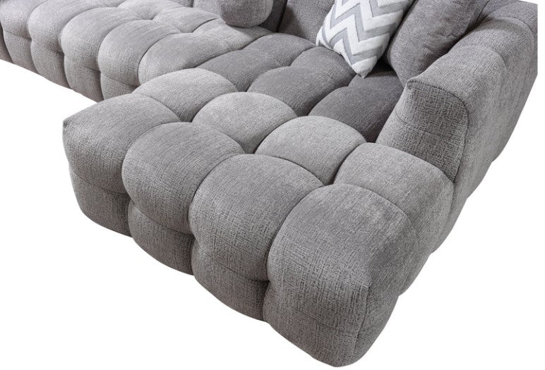 Ivy Ivory Boucle Right Chaise 110" Sectional