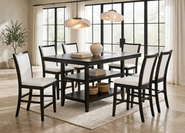 Condor White - Counter Height Table & 6 Chairs